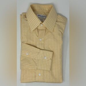 Spier & MacKay Oxford Yellow White‎ Plaid Button Down Shirt Mens S/M